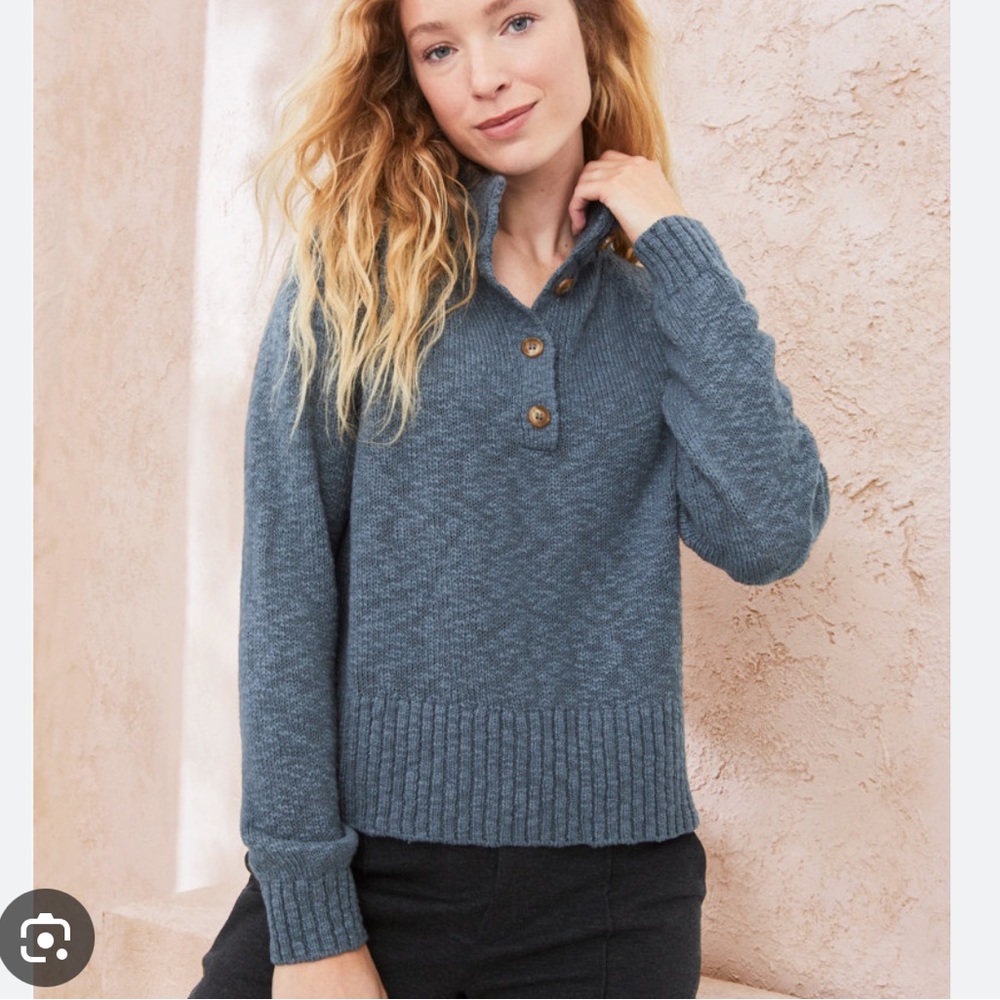 Garnet Hill Organic Cotton Slub Knit Sweater